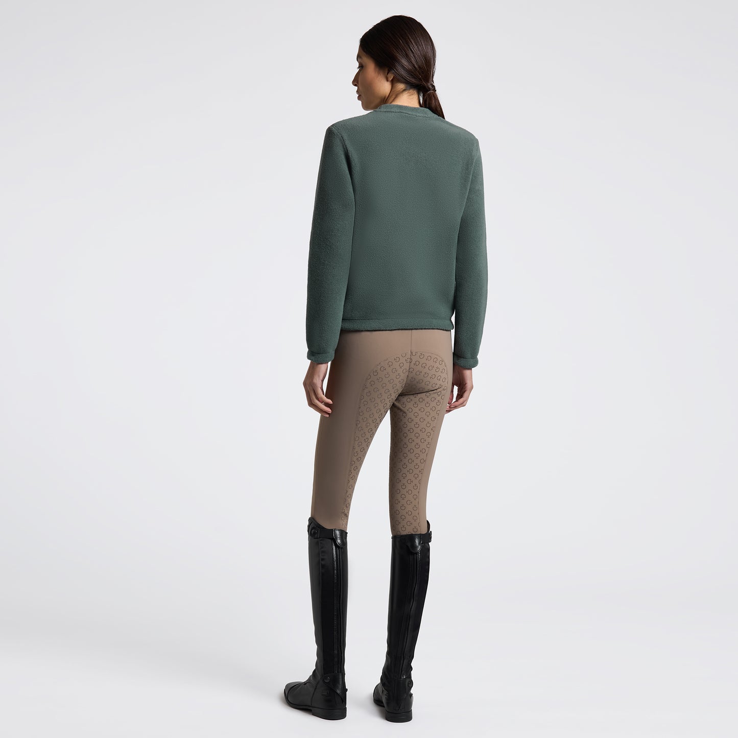 Cavalleria Toscana FW25 Fleece Crew Neck Sweatshirt | Jungle Green