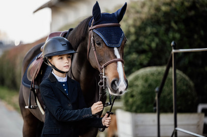 Kentucky Fly Veil Wellington Glitter Band & Pearl | Navy | Full & Pony