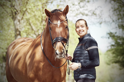 Finesse Snaffle Bridle Cassidy V2.0 | Rolled Black Leather with Silver Clincher Browband