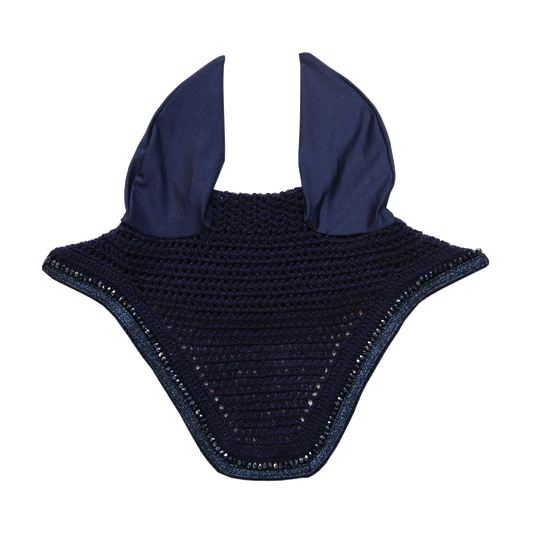 Kentucky Fly Veil Wellington Glitter Band & Pearl | Navy | Full & Pony