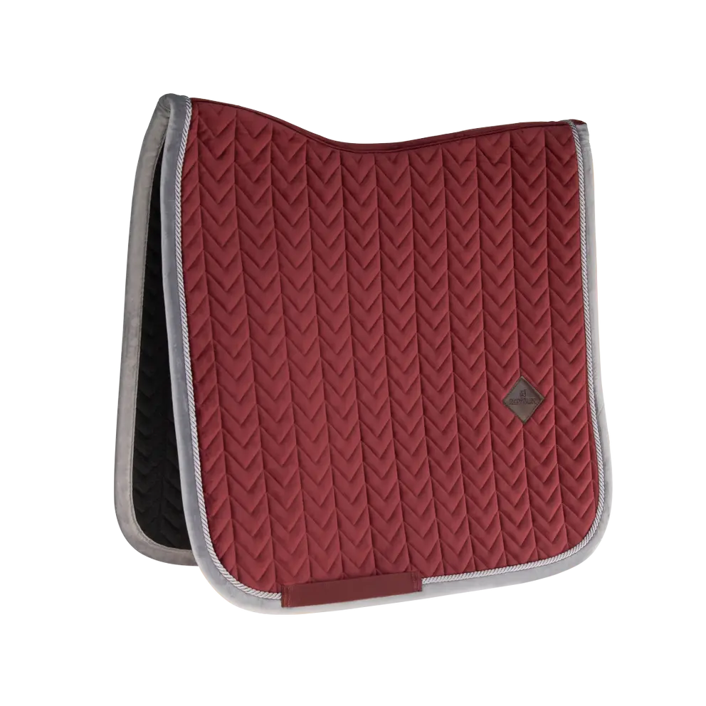 Kentucky Velvet Contrast Full Dressage Saddle Pad | Bordeaux