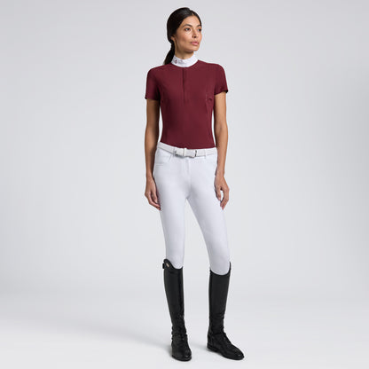 Cavalleria Toscana FW25 Perforated S/S Jersey Competition Shirt | Bordeaux