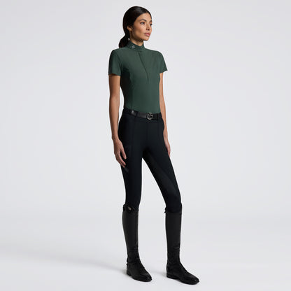 Cavalleria Toscana FW25 Perforated S/S Jersey Competition Shirt | Jungle Green