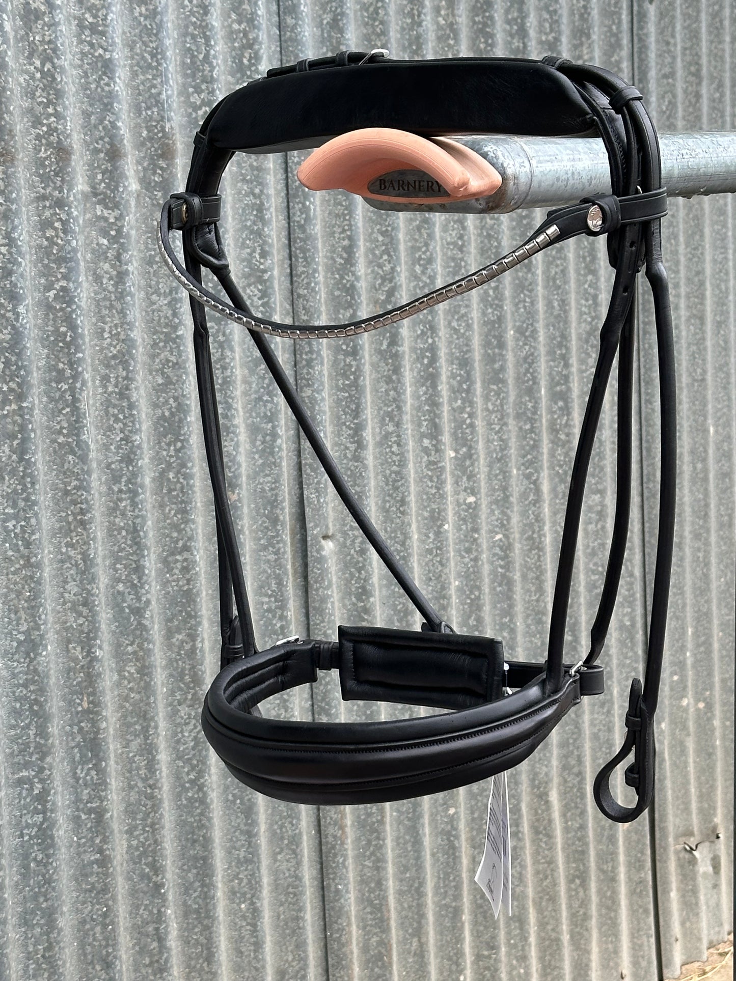 Finesse Outlet: Snaffle Bridle Cassidy | Rolled Black Leather with Silver Clincher Browband