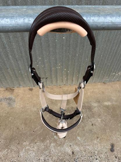 Dy'on La Cense 2 in 1 Halter Creme/Brown and Lead Set