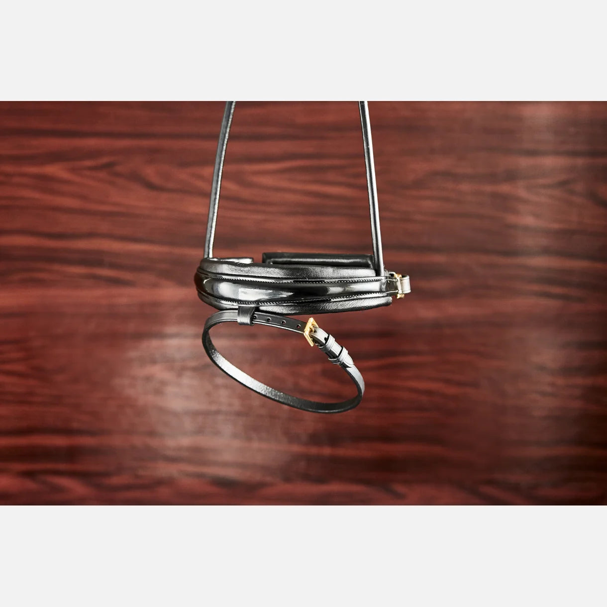 Finesse Snaffle Bridle V2.0 | Black Leather with Gold Clincher Browband