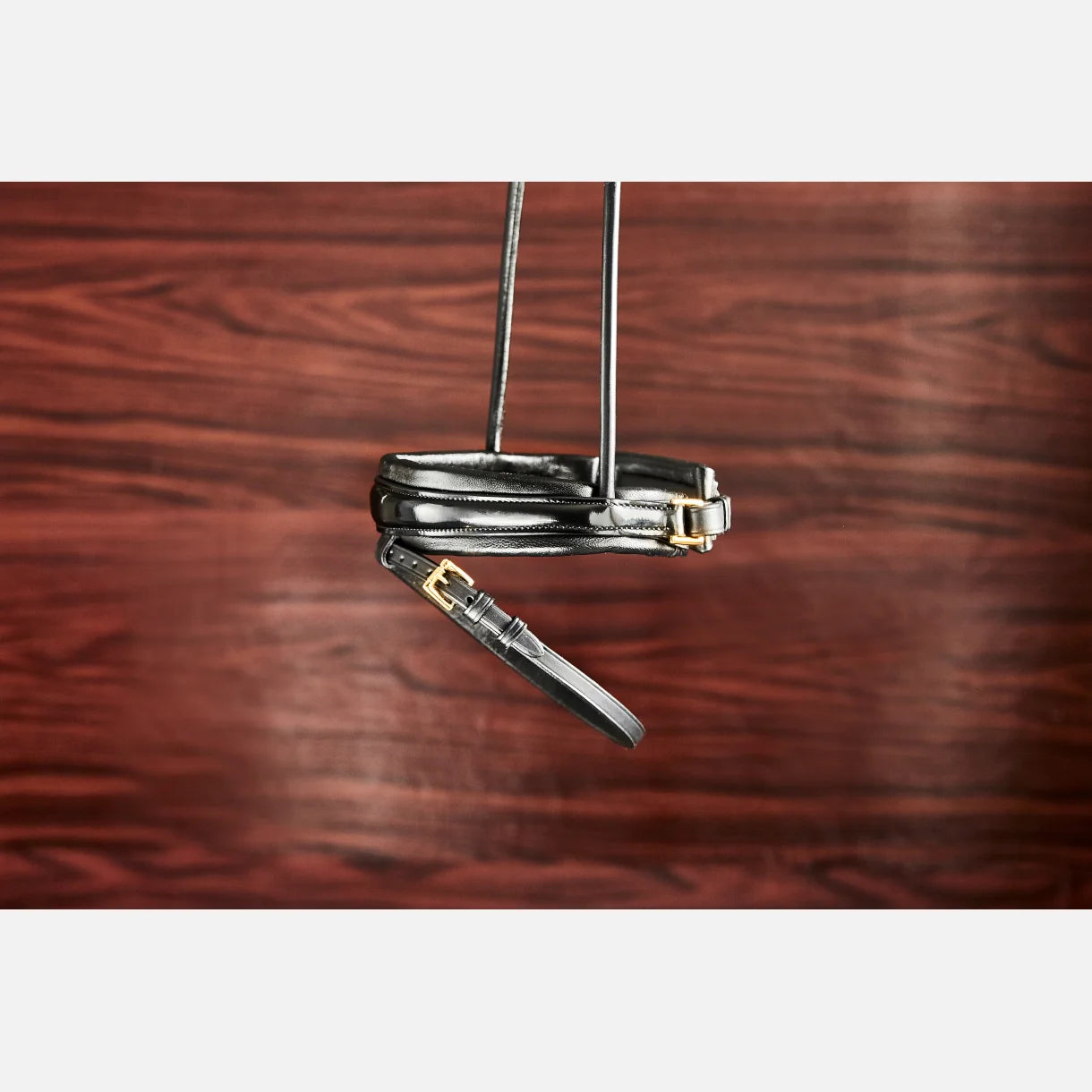 Finesse Snaffle Bridle V2.0 | Black Leather with Gold Clincher Browband
