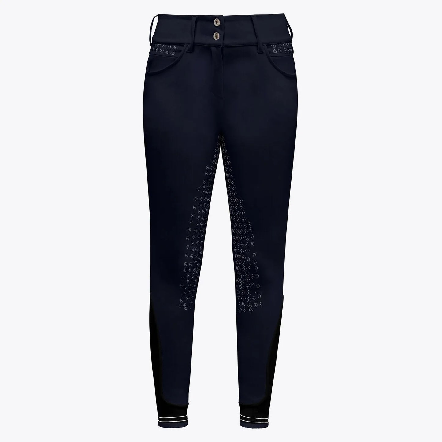 Cavalleria Toscana Womens Motif Print Full Grip Breeches | Navy
