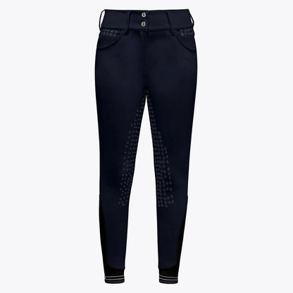 Cavalleria Toscana Womens Motif Print Full Grip Breeches | Navy