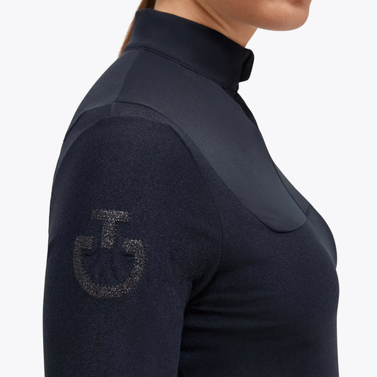 Cavalleria Toscana Long Sleeve Jersey Fleece Training Zip Top | Black or Navy