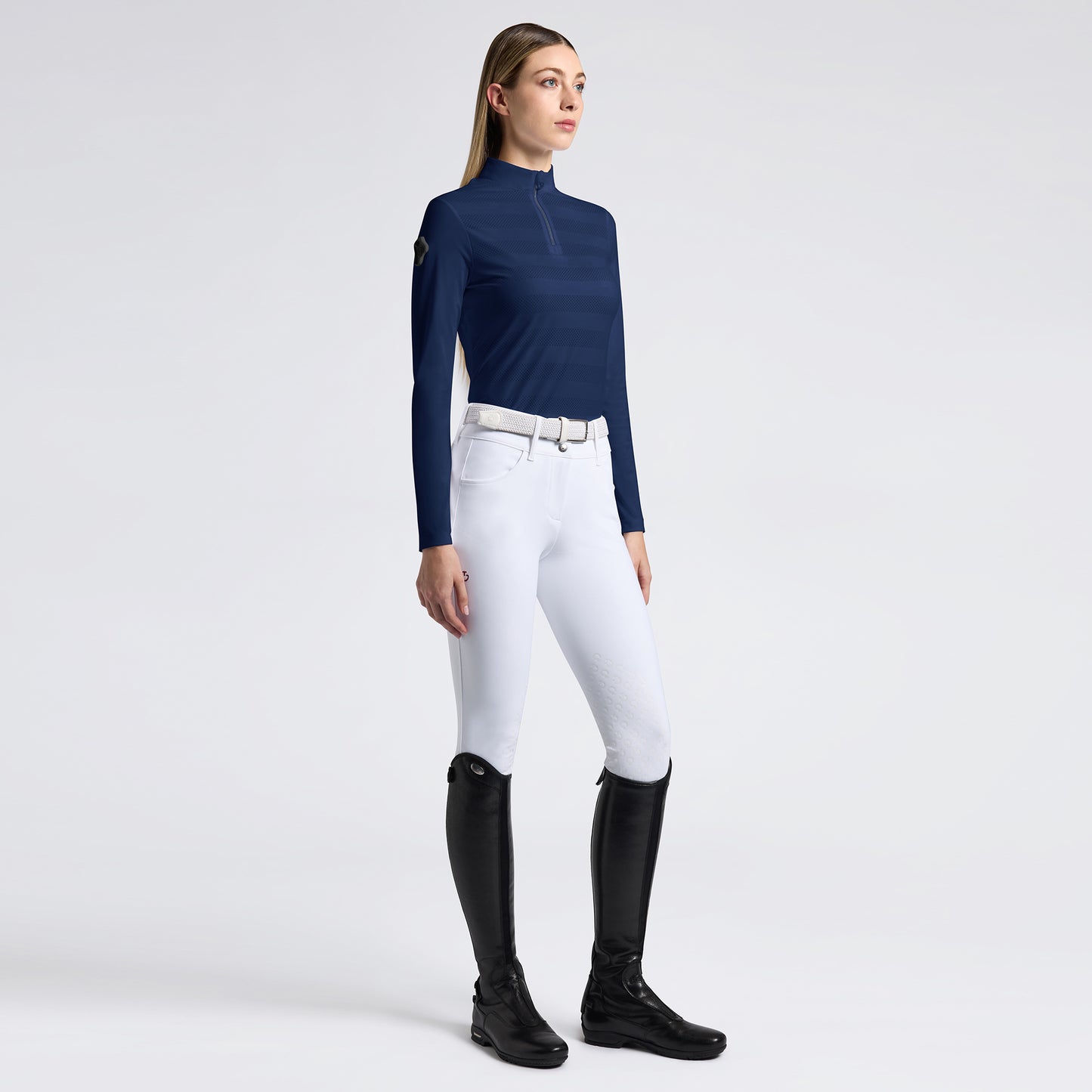 Cavalleria Toscana SS25 Perforated Jersey L/S Training Polo | Choose Colour