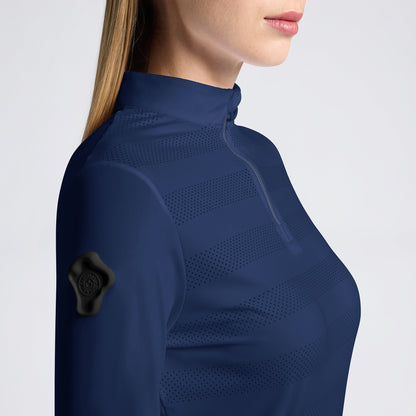 Cavalleria Toscana SS25 Perforated Jersey L/S Training Polo | Choose Colour