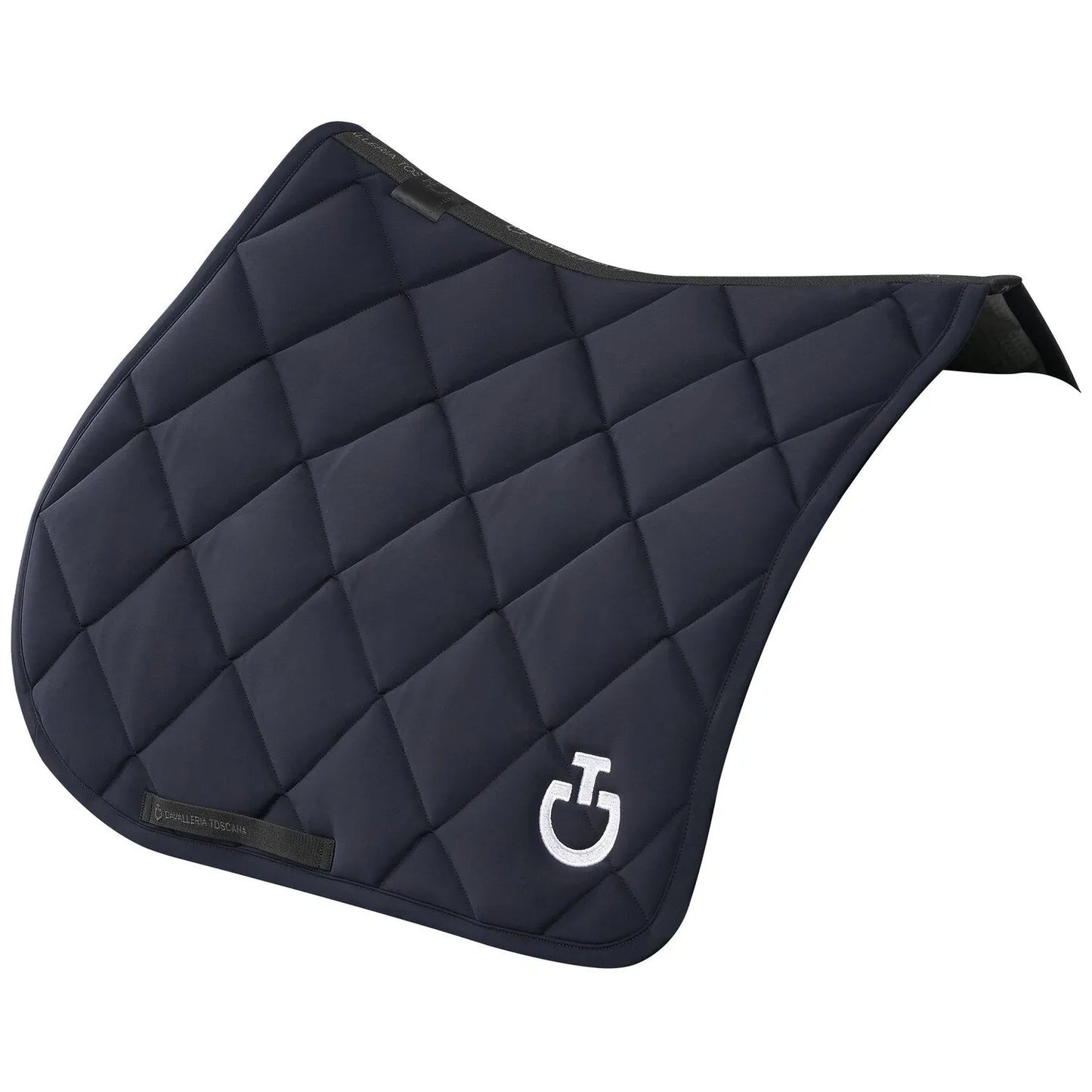Cavalleria Toscana Jersey Diamond Quilted Jump Saddle Pad | Dark Blue