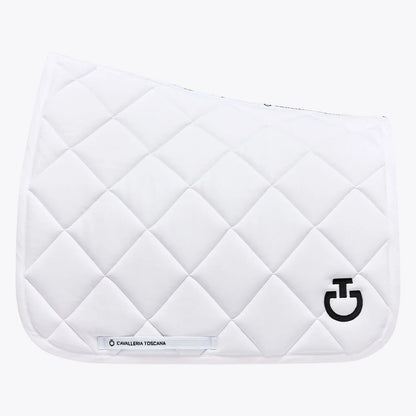 Cavalleria Toscana Jersey Quilted Dressage Saddle Pad | White