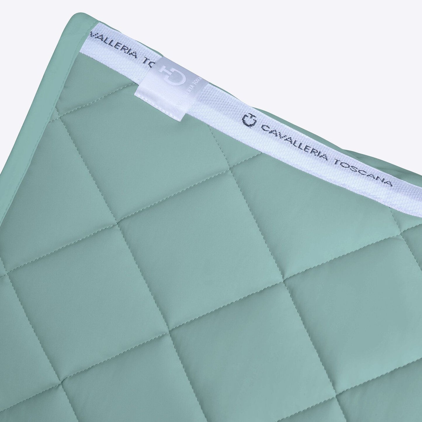 Cavalleria Toscana SS25 Jersey Dressage Saddle Pad Diamond Quilt | Light Teal Green