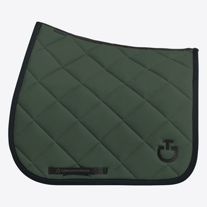 Cavalleria Toscana FW25 Diamond Quilt Jersey Dressage Saddle Pad | Jungle Green