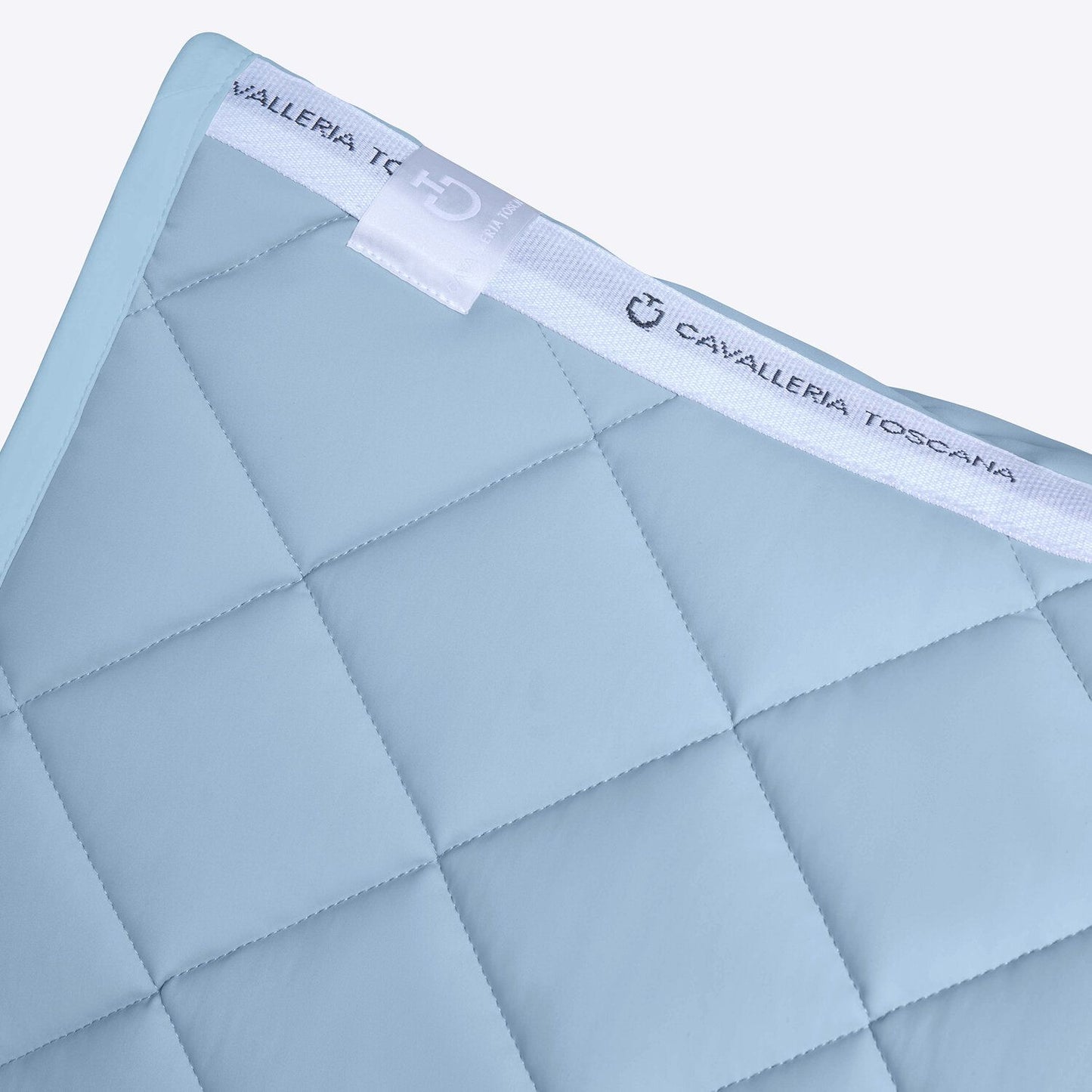 Cavalleria Toscana SS25 Jersey Dressage Saddle Pad Diamond Quilt | Blue Fog