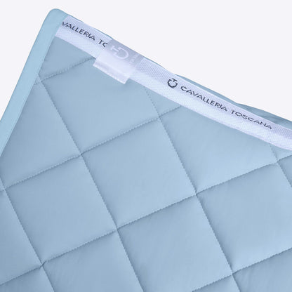 Cavalleria Toscana SS25 Jersey Dressage Saddle Pad Diamond Quilt | Blue Fog