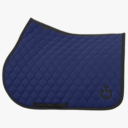 Cavalleria Toscana SS25 Jumping Saddle Pad Circular Quilt + Fly Veil SET | Royal Blue
