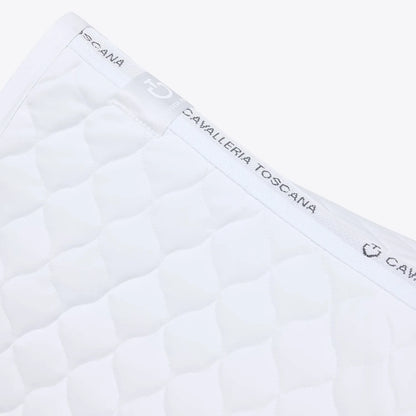 Cavalleria Toscana Full Dressage Saddle Pad White with Red Logo