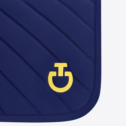 Cavalleria Toscana SS25 Jumping Saddle Pad Diamond and Line | Royal Blue/Gold