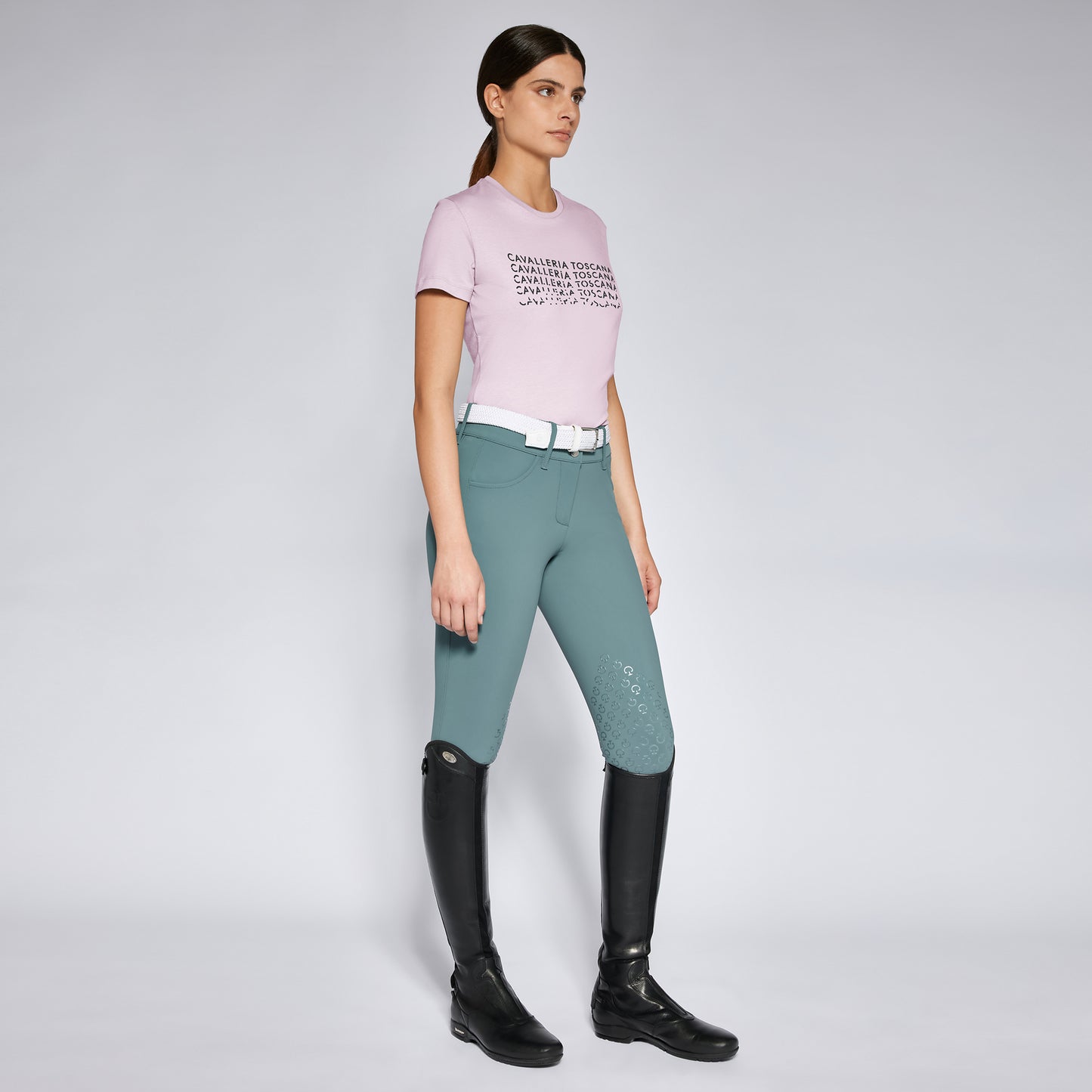 Cavalleria Toscana Break Off Cotton Tee | Pale Mauve