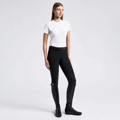 Cavalleria Toscana SS25 Perforated Jersey T-Shirt | Royal or Light Grey