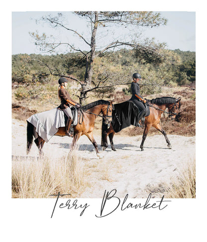 L'Evoine Cotton Terry Blanket - Black