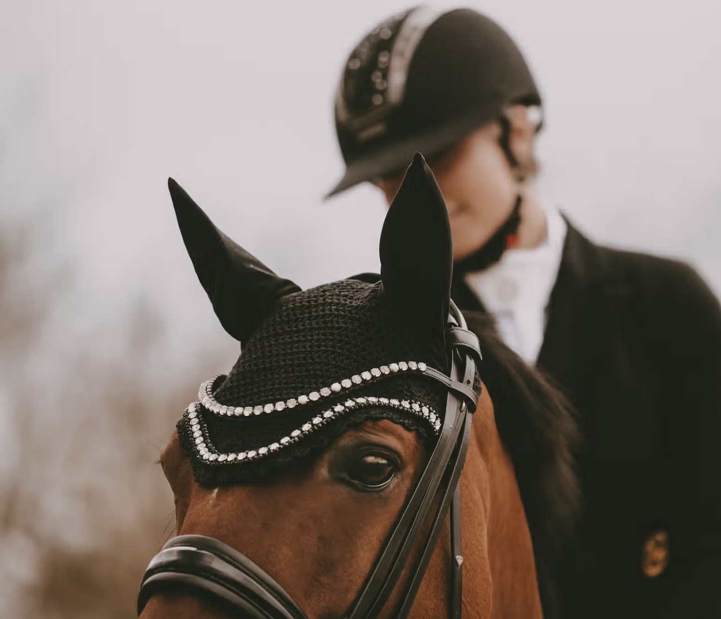 Kentucky Fly Veil Wellington BIG Stone and Pearl | Choose Colour