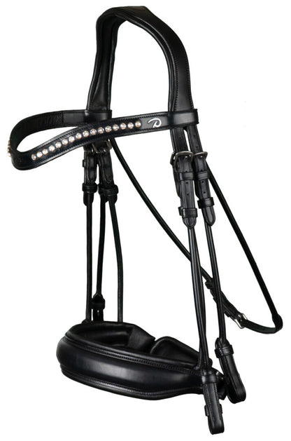Dy'on Dressage Collection Rolled Leather Double Bridle