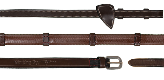 Working by Dy'on 1/2" Rubber Reins With Leather Loops