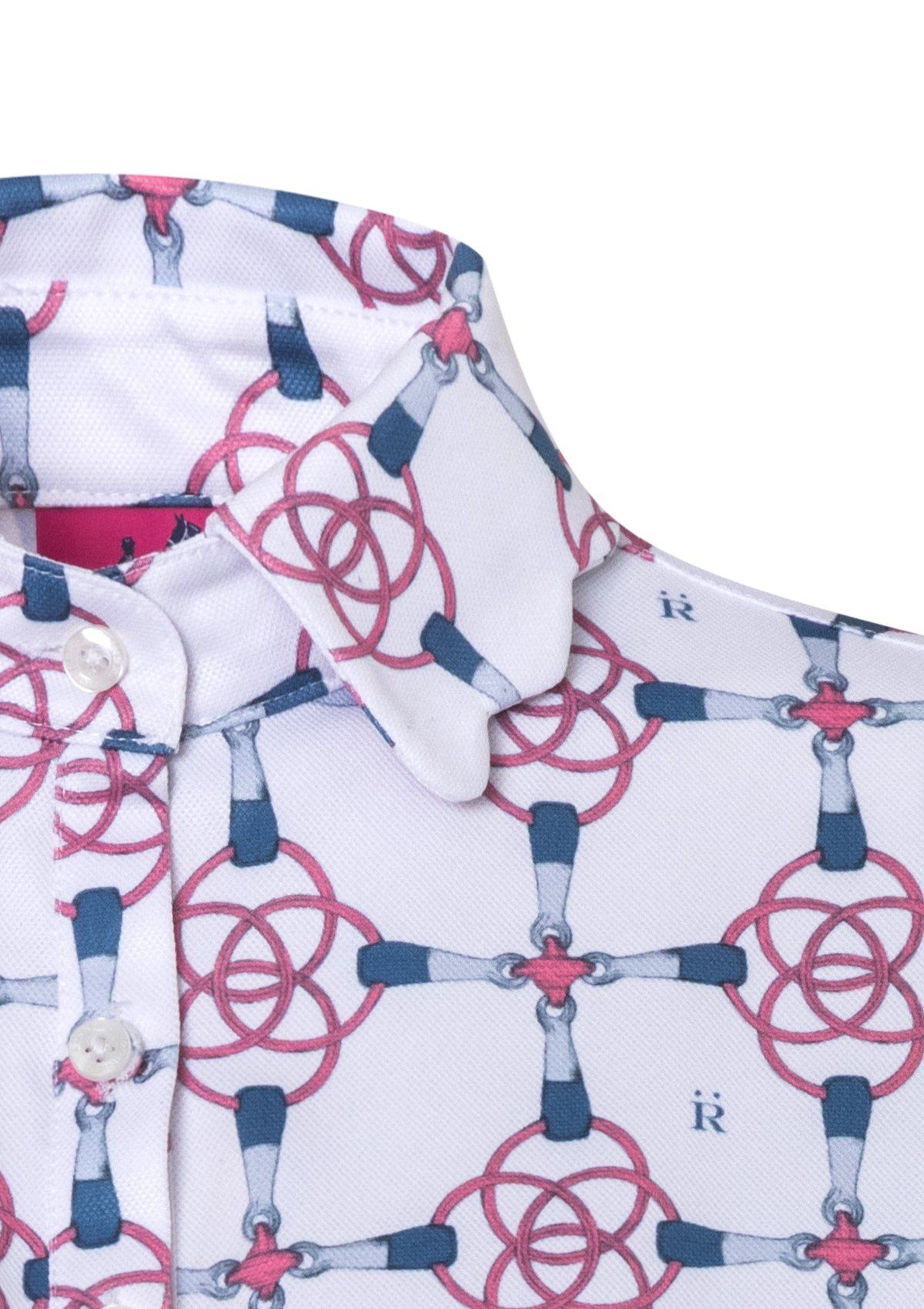 Ronner Design Acasia Polo Shirt | Bamboo Bit Print White EX DISPLAY