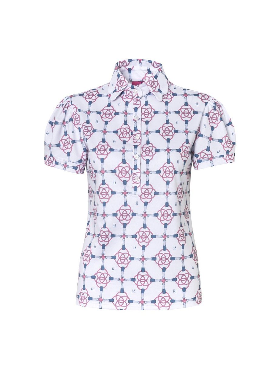 Ronner Design Acasia Polo Shirt | Bamboo Bit Print White EX DISPLAY