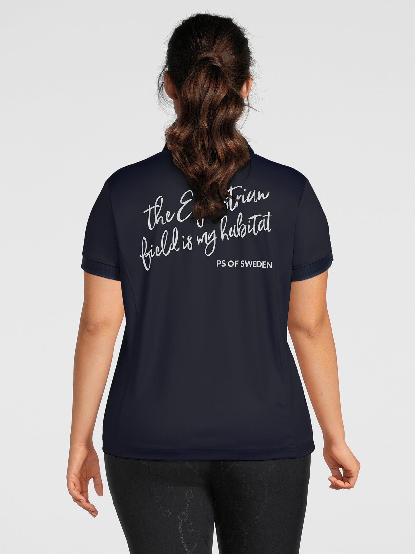 PS of Sweden Curvy Ella Polo Shirt | Navy or Light Blue
