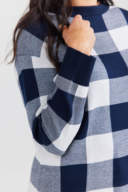 Iris & Wool Merino Gargle Gingham Sweater
