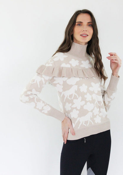 Ronner Lila Ruffle Turtleneck | Beige EX DISPLAY