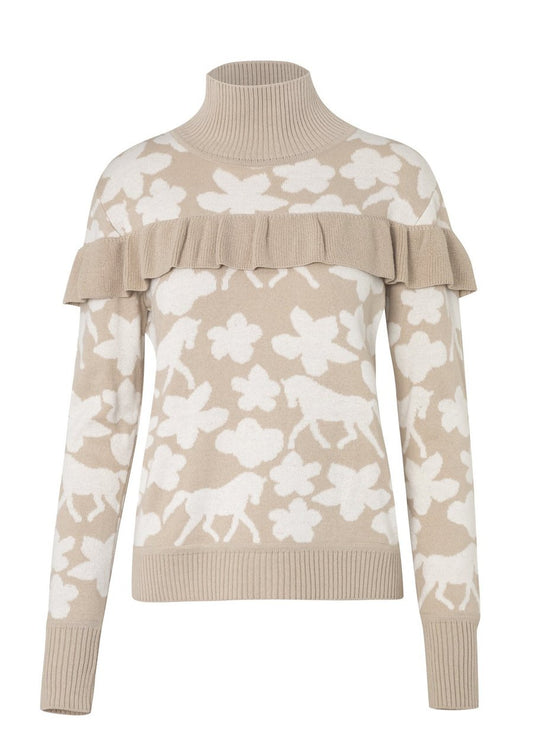 Ronner Lila Ruffle Turtleneck | Beige EX DISPLAY