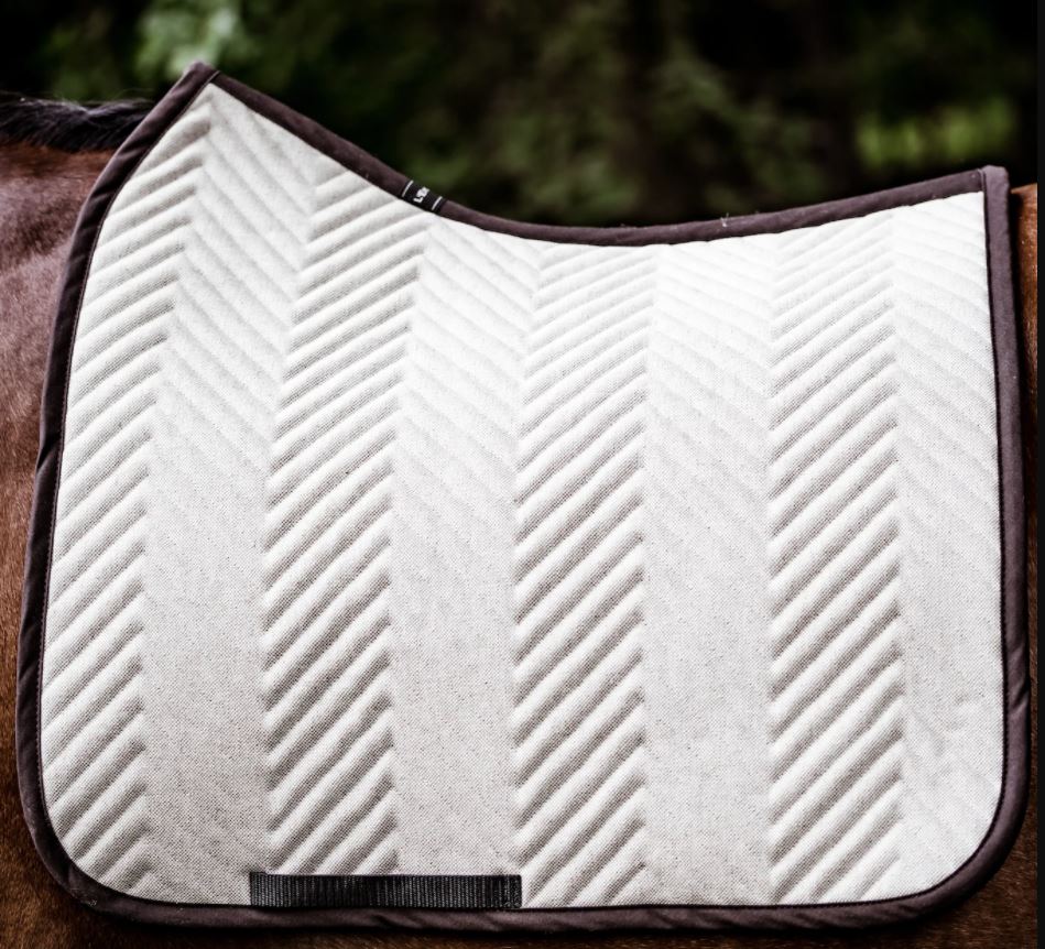 L'Evoine Beige Linen Saddle Pad | Jump or Dressage