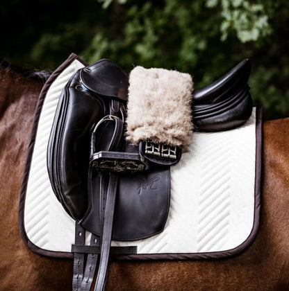 L'Evoine Beige Linen Saddle Pad | Jump or Dressage