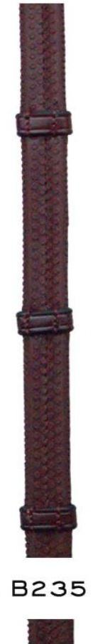 Dy'on D Collection 1/2" Rubber Reins with 7 Leather Loops