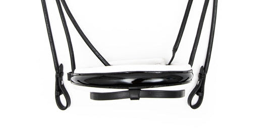 Finesse Outlet: Snaffle Bridle Cassidy | Rolled Black Leather with Silver Clincher Browband