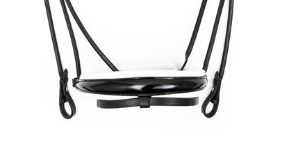 Finesse Outlet: Snaffle Bridle Cassidy | Rolled Black Leather with Silver Clincher Browband