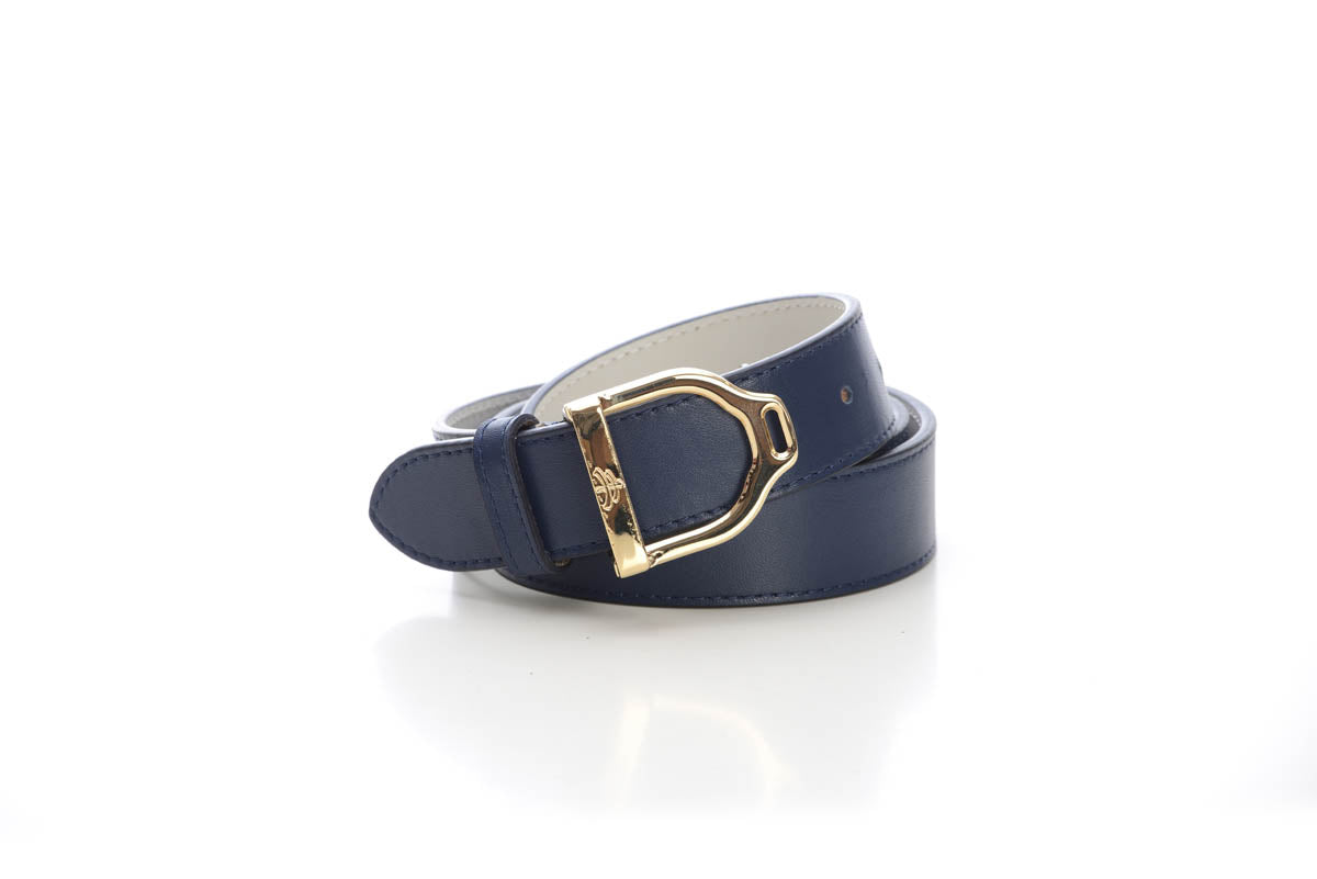 Makebe Leather Wave Belt with Stirrup Buckle